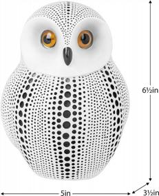 img 2 attached to White Debossed Dotted Owl Figurine By Torre & Tagus - Perfect For Home Decor, Living Rooms, And Office Workspaces