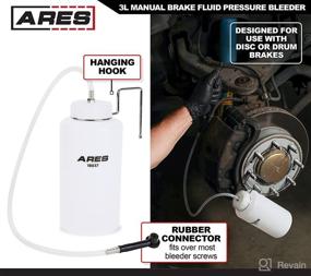 img 1 attached to ARES 18036-3L Manual Brake Fluid Pressure Bleeder - Facilitates Rapid and Effortless Brake Fluid Changes 🔧 - Convenient Single-Person Manual Pump Operation - Compatibly Utilize with 18034 Universal Adapter and 18038, 18046 Adapter Kits