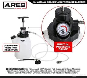 img 2 attached to ARES 18036-3L Manual Brake Fluid Pressure Bleeder - Facilitates Rapid and Effortless Brake Fluid Changes 🔧 - Convenient Single-Person Manual Pump Operation - Compatibly Utilize with 18034 Universal Adapter and 18038, 18046 Adapter Kits
