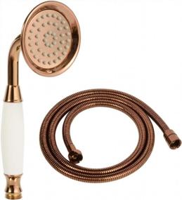 img 4 attached to Add Vintage Charm To Your Bathroom With ENGA'S Rose-Gold Hand-Held Shower Head