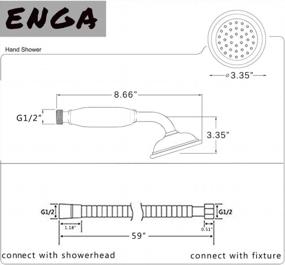img 1 attached to Add Vintage Charm To Your Bathroom With ENGA'S Rose-Gold Hand-Held Shower Head
