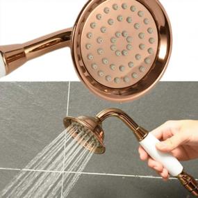 img 3 attached to Add Vintage Charm To Your Bathroom With ENGA'S Rose-Gold Hand-Held Shower Head