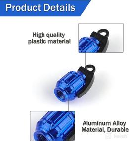 img 2 attached to 🔵 SINGARO Aluminum Tire Valve Cap: Waterproof & Dustproof Accessories for Cars, SUVs, Bikes & Motorcycles - 4PCS Blue