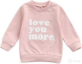 img 4 attached to Toddler Crewneck Sweatshirt Oversized Pullover Apparel & Accessories Baby Girls and Clothing