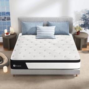 img 4 attached to Полноразмерный матрас, Avenco Full Mattress Hybrid, 12-дюймовый карманный матрас с пружинами и гелевой пеной с эффектом памяти, полный в коробке, средней жесткости, сильная поддержка краев, CertiPUR-US и ISPA, пробная версия на 100 ночей