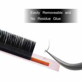 img 2 attached to Matte Black 0.05Mm D Curl Mix Eyelash Extensions For Salon Use - Individual Lashes In 8-15Mm Lengths - Available In 0.03/0.05/0.07/0.10/0.15/0.20Mm C/D Singles And Mix 8-18Mm