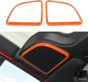 img 4 attached to Voodonala для Jeep JK Roof Top Speaker Audio Trim для 2015-2018 Jeep Wrangler JK JKU оранжевый