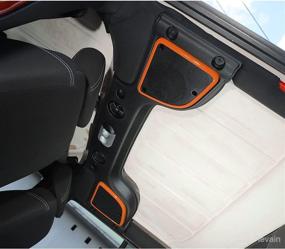 img 2 attached to Voodonala For Jeep JK Roof Top Speaker Audio Trim For 2015-2018 Jeep Wrangler JK JKU Orange