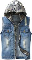 lavnis men's slim fit sleeveless denim vest with button down casual jeans jacket logo