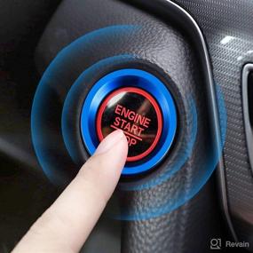 img 2 attached to TOMALL Aluminum Engine Start Stop Push Button Cover Trim Compatible With Honda Accord Sedan Sport EX EX-L LX 2018-2022 Car Engine Ignition Start Button Cap Surrounding Trim Ring Decoration (Blue)