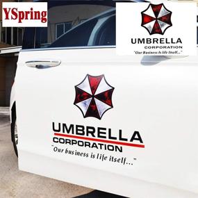 img 4 attached to YSpring Resident Evil Umbrella Corporation Logo Front Cover Decal – Premium Vinyl Sticker for Vehicles