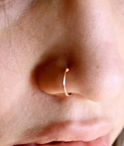 img 1 attached to Surgical Steel Nose Rings Hoops Studs For Women 20 Gauge 18 Gauge Piercing Jewelry Silver Rose Gold