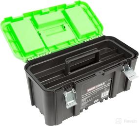 img 1 attached to 🧰 OEMTOOLS 22179 19 Inch Tool Box Set: Black and Green Removable Tool Tray & Organizational System for Garage