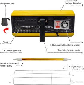 img 2 attached to 🔆 Infrared Paint Curing Lamp 2000W: Efficient Car Body Repair Paint Dryer and Curing System (110V)