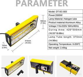 img 3 attached to 🔆 Infrared Paint Curing Lamp 2000W: Efficient Car Body Repair Paint Dryer and Curing System (110V)