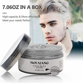 img 3 attached to Silver Gray Temporary Hair Dye Wax 7.06 Oz Natural Instant Hair Color Wax Pomades, Hair Styling Clay For Party, Cosplay , Halloween,Christmas