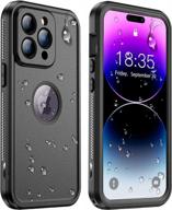 temdan waterproof case for iphone 14 pro max with 9h tempered glass camera lens & screen protection [14ft military dropproof][full-body shockproof][dustproof][ip68 underwater] - real 360 black логотип