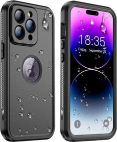 img 4 attached to Temdan Waterproof Case For IPhone 14 Pro Max With 9H Tempered Glass Camera Lens & Screen Protection [14FT Military Dropproof][Full-Body Shockproof][Dustproof][IP68 Underwater] - Real 360 Black