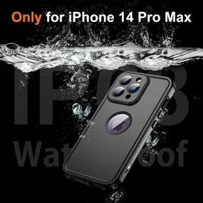 img 3 attached to Temdan Waterproof Case For IPhone 14 Pro Max With 9H Tempered Glass Camera Lens & Screen Protection [14FT Military Dropproof][Full-Body Shockproof][Dustproof][IP68 Underwater] - Real 360 Black