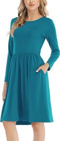 img 1 attached to 👗 Enhance Your Style with Basic Faith Pleated Pockets Violet S Women's Dresses