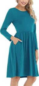 img 2 attached to 👗 Enhance Your Style with Basic Faith Pleated Pockets Violet S Women's Dresses