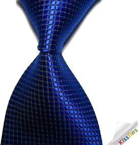 img 2 attached to 👔 Classic Black Striped Necktie: Premium Men's Accessory by KissTies