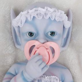 img 2 attached to Lifelike And Realistic: Meet The Vollence 15 Inch Full Silicone Baby Doll - The Perfect Angelic Addition To Your Collection