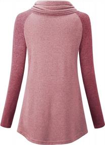 img 2 attached to New Arrival: Stylish Women'S Color Block Sweatshirts With Cowl Neck And Long Sleeves
