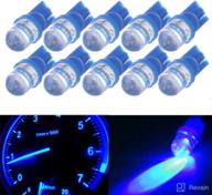 💡 cciyu 10pcs t10 194 168 2825 wedge led bulbs for instrument cluster light panel gauge lamp - blue logo