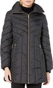 img 3 attached to Anne Klein Womens Chevron Quilting Women's Clothing - Coats, Jackets & Vests