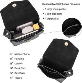 img 1 attached to CLUCI Женская маленькая сумка через плечо с кисточкой - сумка для мобильного телефона и бумажника для удобства на плечевом ремне