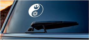 img 4 attached to 🔥 UR Impressions Rebel and Empire Yin Yang Decal Vinyl Sticker Graphics – Versatile White Design for Cars, Trucks, SUVs, Vans, Walls, Windows, Laptops & More – 5.5 Inch Size (URI206)