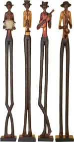 img 2 attached to Enhance Your Home Decor With The Elegant Deco 79 Tall Long-Legged Jazz Band Sculpture Set