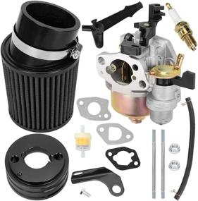 img 4 attached to FVRITO High Performance Racing Upgraded Carburetor Carb Air Filter Adapter Kit for Predator 212cc 196cc 6.5HP: Find the Best Fit for Your CT200U-EX, BT200X, KT196, CT100X, RT200, Hammerhead 80T, Baja MB200, Mini Bike, Go Kart - Black