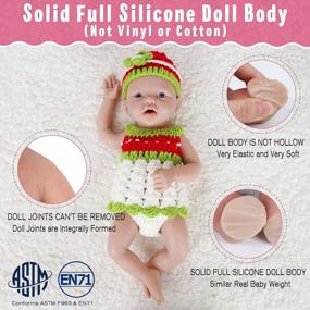img 2 attached to 14 Inch Realistic Reborn Silicone Baby Doll - Handmade Like A Real Kid!