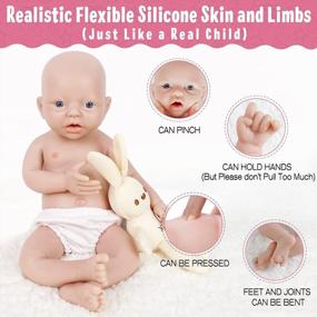 img 1 attached to 14 Inch Realistic Reborn Silicone Baby Doll - Handmade Like A Real Kid!