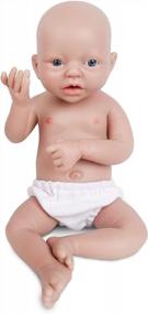img 4 attached to 14 Inch Realistic Reborn Silicone Baby Doll - Handmade Like A Real Kid!