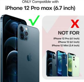 img 3 attached to TAURI [5 In 1] For IPhone 12 Pro Max Case, Non-Yellowing, With 2 Tempered Glass Screen Protectors + 2 Camera Lens Protectors, Shockproof Slim Phone Case 6.7 Inch, Drop Protection