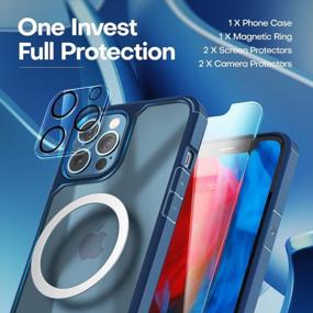 img 2 attached to TAURI [5 In 1] For IPhone 12 Pro Max Case, Non-Yellowing, With 2 Tempered Glass Screen Protectors + 2 Camera Lens Protectors, Shockproof Slim Phone Case 6.7 Inch, Drop Protection