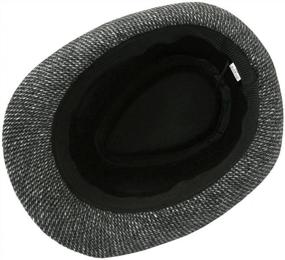 img 2 attached to FALETO Unisex 20S Trilby Fedora Hat с лентой — классическая шерстяная кепка для повседневного образа в стиле джаз