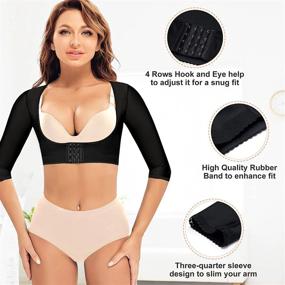 img 3 attached to Post-Surgical Upper Arm Shaper For Women: Compression Sleeves, Posture Corrector, Humpback Slimmer - Wonderience Shapewear