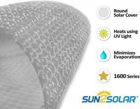 img 3 attached to Sun2Solar Clear 16-Foot Round Solar Cover 1600 Series Heat Retaining Blanket For In-Ground And Above-Ground Round Swimming Pools Use Sun To Heat Pool Water Bubble-Side Facing Down In Pool