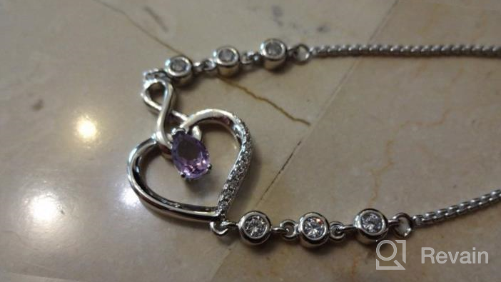 img 1 attached to Sterling Silver Birthstone Bracelet – Perfect Anniversary Jewelry for Girls review by Shawn Welker