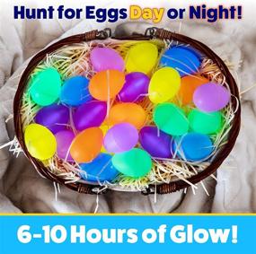 img 2 attached to 24Pk Bulk Party Favors For Kids - Glow Easter Eggs With Fillable Plastic Easter Eggs And 72 Mini Glow Sticks For Glow Parties, Perfect For Easter Or Birthday Celebrations!
