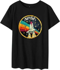 img 2 attached to Explore The Universe In Style With Nicetage Women'S Vintage NASA T-Shirt