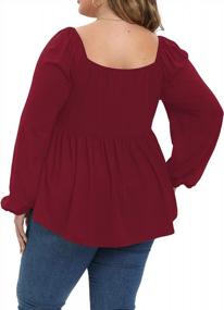 img 3 attached to Flaunt Your Curves In Style With Uoohal'S V-Neck Criss Cross Tunic Shirts - Plus Size Tops For Women