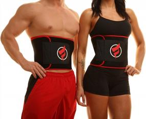 img 1 attached to Waist Trimmer Sauna Ab Belt For Women & Men - Waist Trainer Stomach Wrap By Fitru