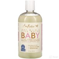 👶 sheamoisture baby extra comforting wash & shampoo with oat milk & rice water - 13 fl oz (384 ml): gentle and nourishing care for your little one logo