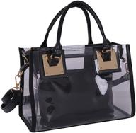 rullar transparent satchel handbag with top handle - women's handbags, wallets, and satchels logo