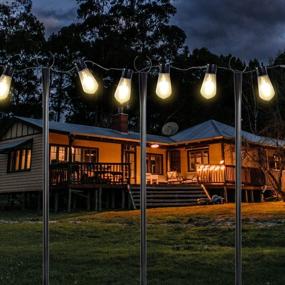 img 2 attached to Transform Your Outdoor Space With Sandinrayli'S 6 Pack String Light Poles - Perfect For Christmas, Weddings And Garden Parties With 8 Light Modes And Remote Control!